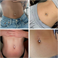 Bauchnabelpiercing Set 3 Stück Chirurgenstahl Zirkonia Gold 12mm