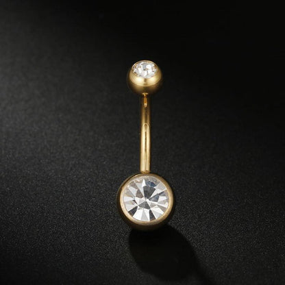 Bauchnabelpiercing 3er Set Chirurgenstahl 10mm Schmetterling Herz Gold