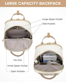 Damen Rucksack 17 Zoll Laptop Wasserdicht USB-Ladeanschluss