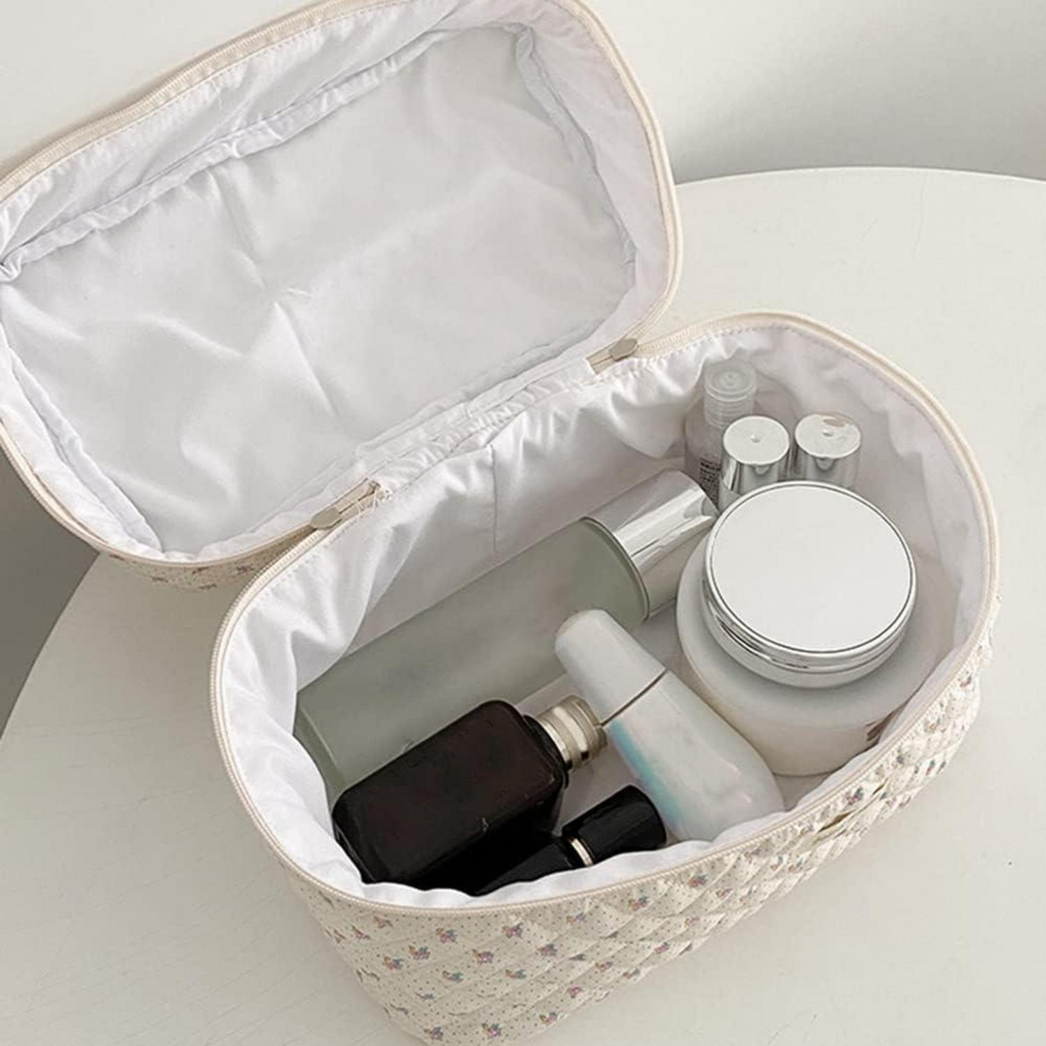 3-teiliges Reise Kosmetiktaschen Set mit Blumenmuster für Damen