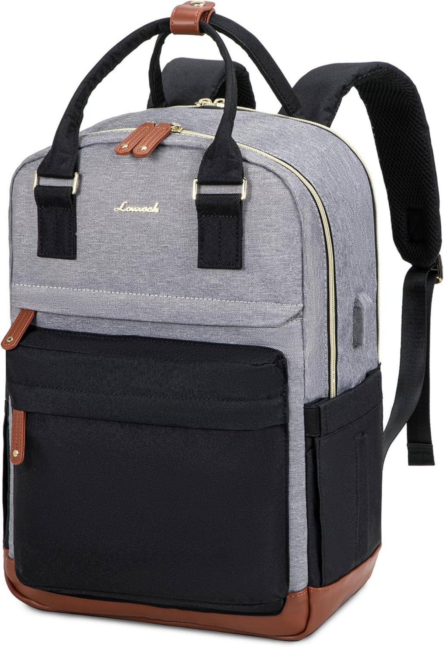 Schulrucksack LOVEVOOK für Mädchen mit Laptopfach in Schwarz