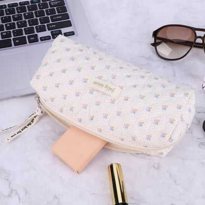3-teiliges Reise Kosmetiktasche Damen Blumenmuster Kawaii Set