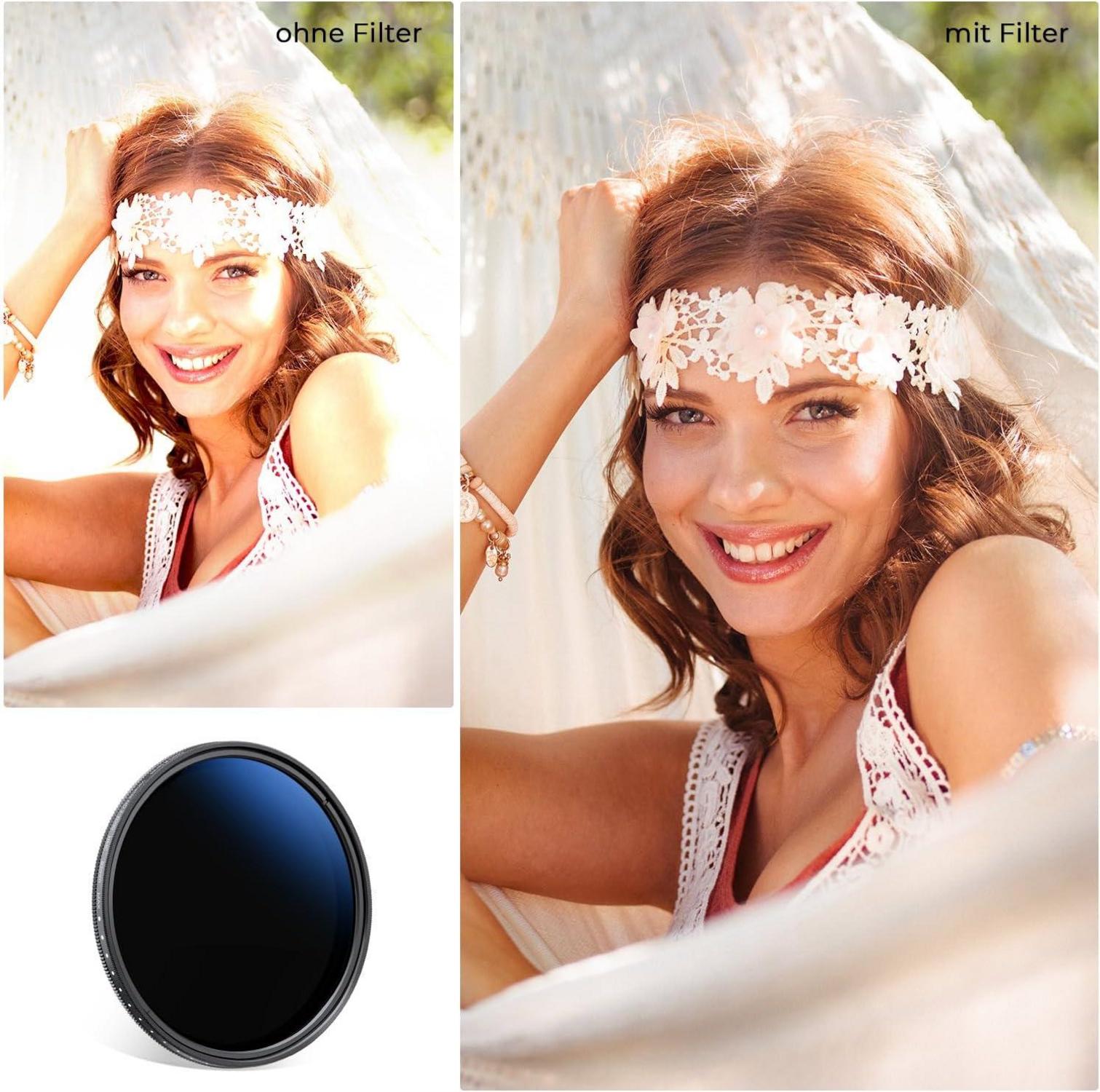 ND Filter 62mm Variabler Graufilter ND2-ND2000 1-11 Blendenstufen
