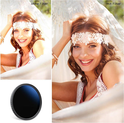 ND Filter 58mm Variabler Graufilter ND2-ND2000 1-11 Blendenstufen