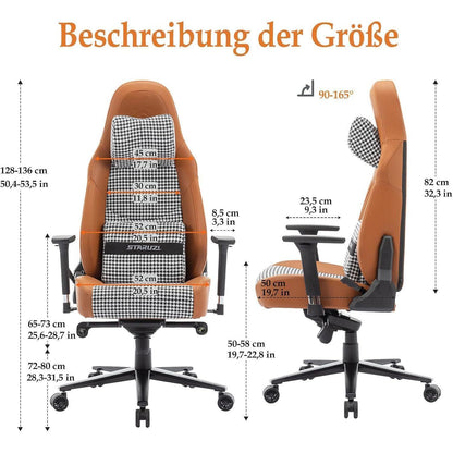 STARUZI Gaming Bürostuhl 200kg Belastbarkeit, Retro Design