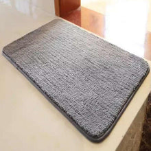 Rutschfester Badezimmerteppich Flauschig Hellgrau 90x120 cm