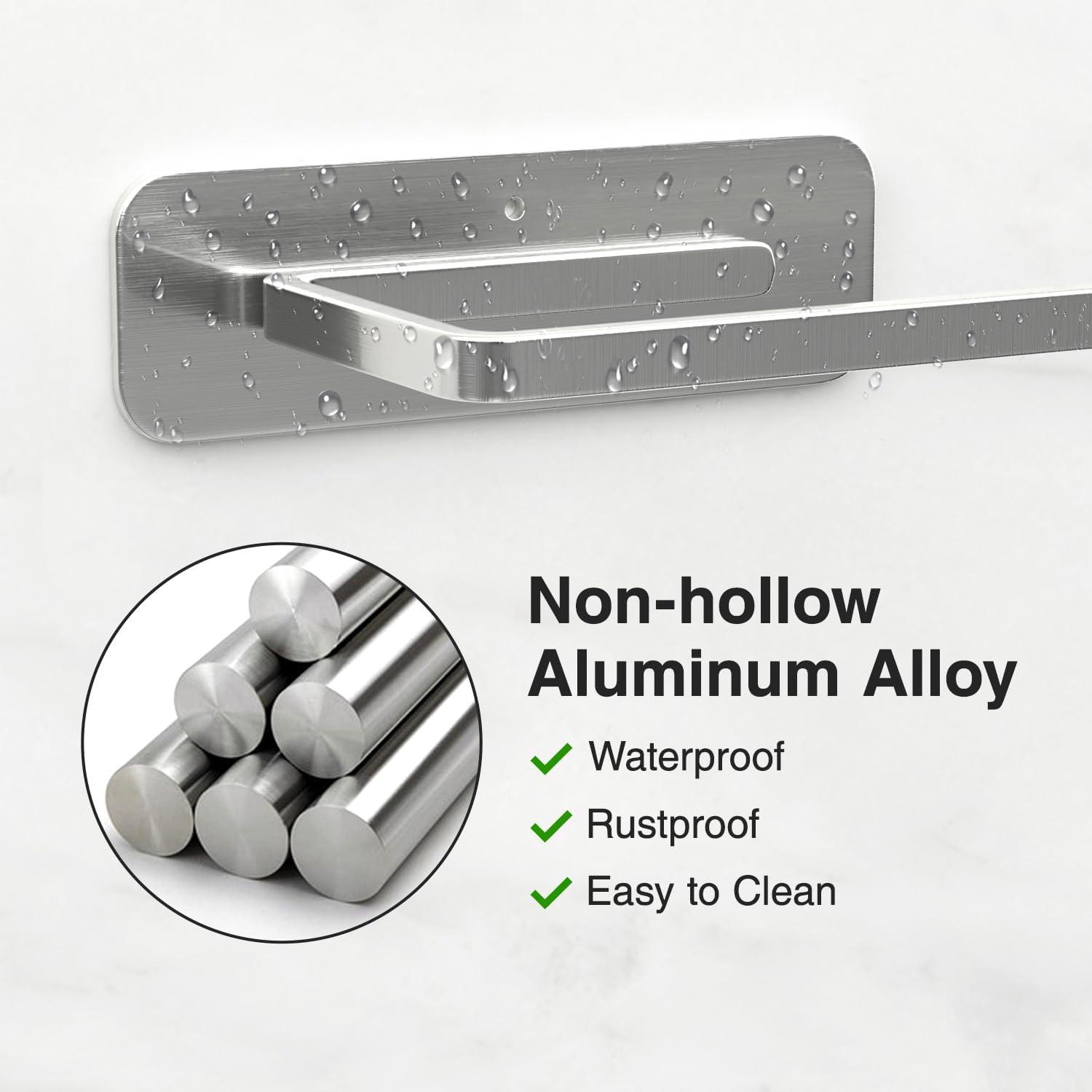 Silber Küchenrollenhalter ohne Bohren Aluminium R-Winkel