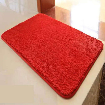 Rutschfester Badteppich flauschig rot 100x130 cm