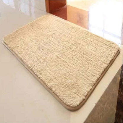 Rutschfester Badezimmerteppich flauschig Beige 120x160 cm
