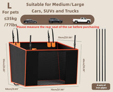 Auto Hundesitz Verstärkt L 70x50x55cm für Mittlere & Große