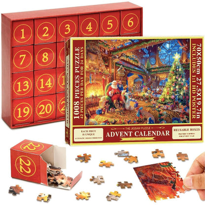 Adventskalender Puzzle 1008 Teile für Erwachsene und Kinder