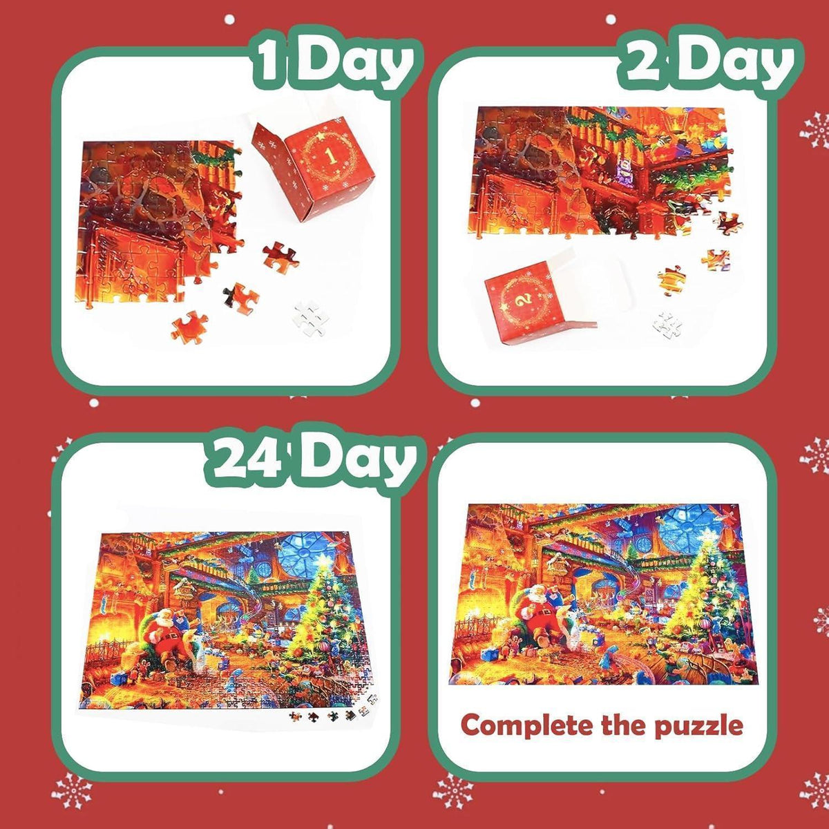 Adventskalender Puzzle 1008 Teile für Erwachsene und Kinder