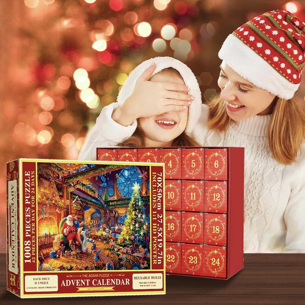 Adventskalender Puzzle 1008 Teile für Erwachsene und Kinder