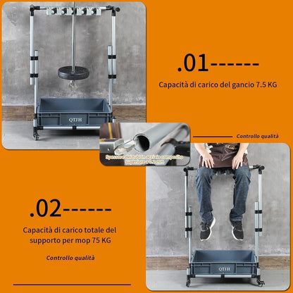 Mopphalter mit Tropfschutz für Reinigungsgeräte