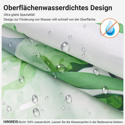Duschvorhang Lerores Blumen Blätter 220x180cm wasserdicht