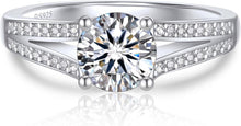 Verlobungsring Damen Moissanite 1 Karat Silber 925 Mom Geschenk