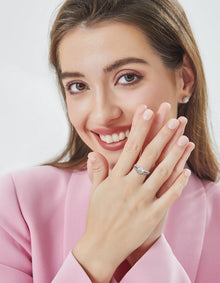 Verlobungsring Damen 1 Karat Moissanit Silber 925