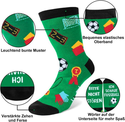 Lustige Fußballsocken mit Spruch für Männer - Geschenkidee Fußballfans