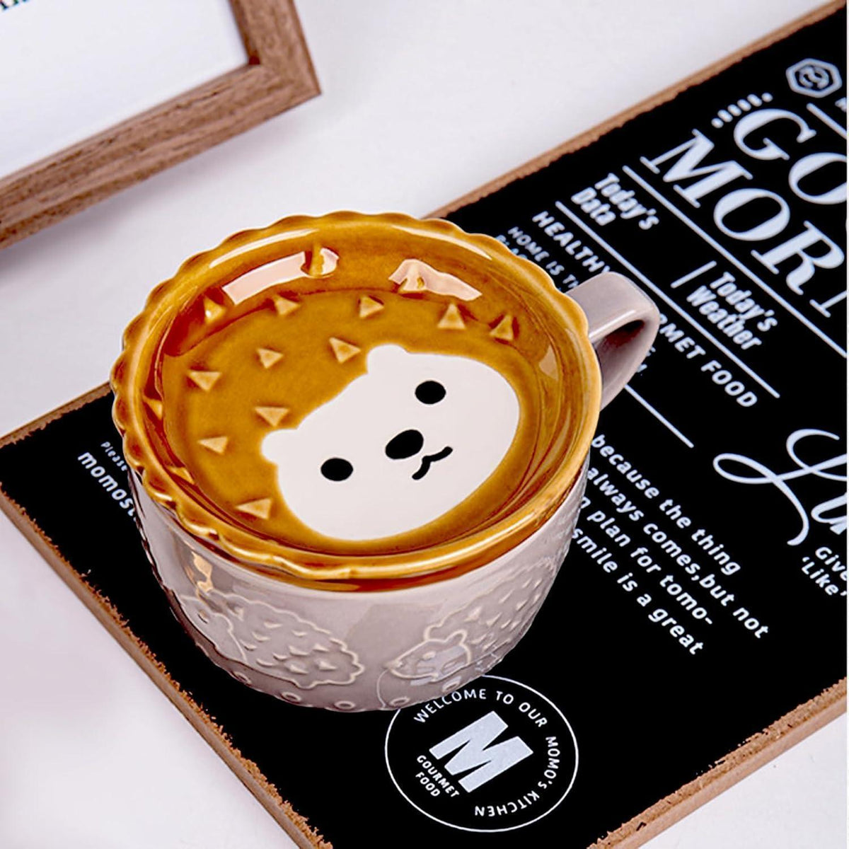 Keramik Tasse mit Deckel, Lustiges Tier Design, Geschenk für Frauen