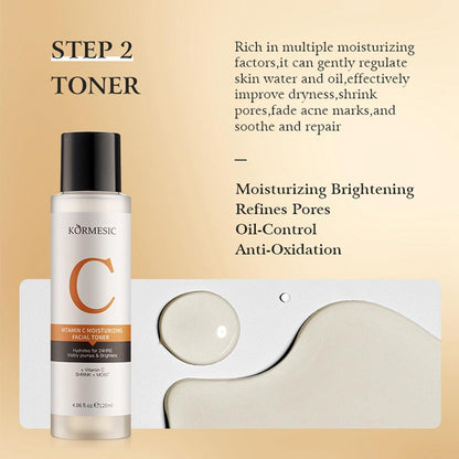 Vitamin C 6tlg Hautpflege Set Anti-Aging Aufhellung