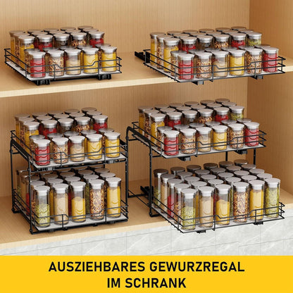Gewürzregal Ausziehbar Metall Organizer Küche Stehend