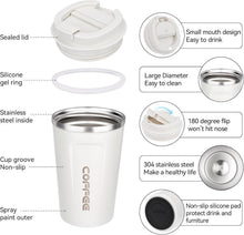 ERBO Kaffeebecher to go Thermobecher Edelstahl Auslaufsicher