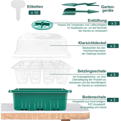 Gewächshaus Klein Indoor Gewächshaus Starter Set 6 Stück