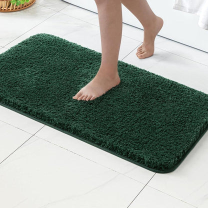 Badematte Mikrofaser rutschfest Tiefgrün 70x120 cm