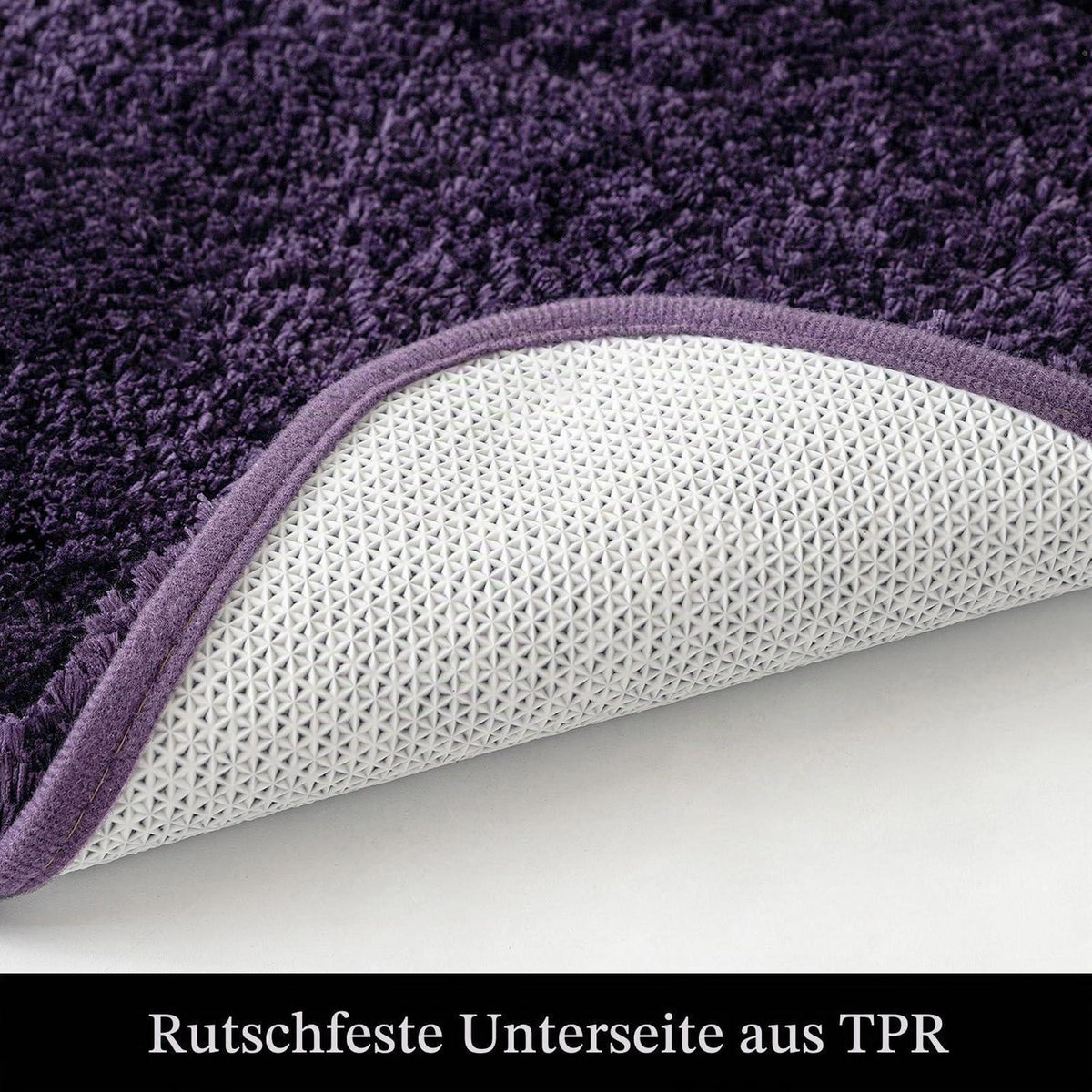 Badematte U-Form Lila – Rutschfest & Super Saugfähig