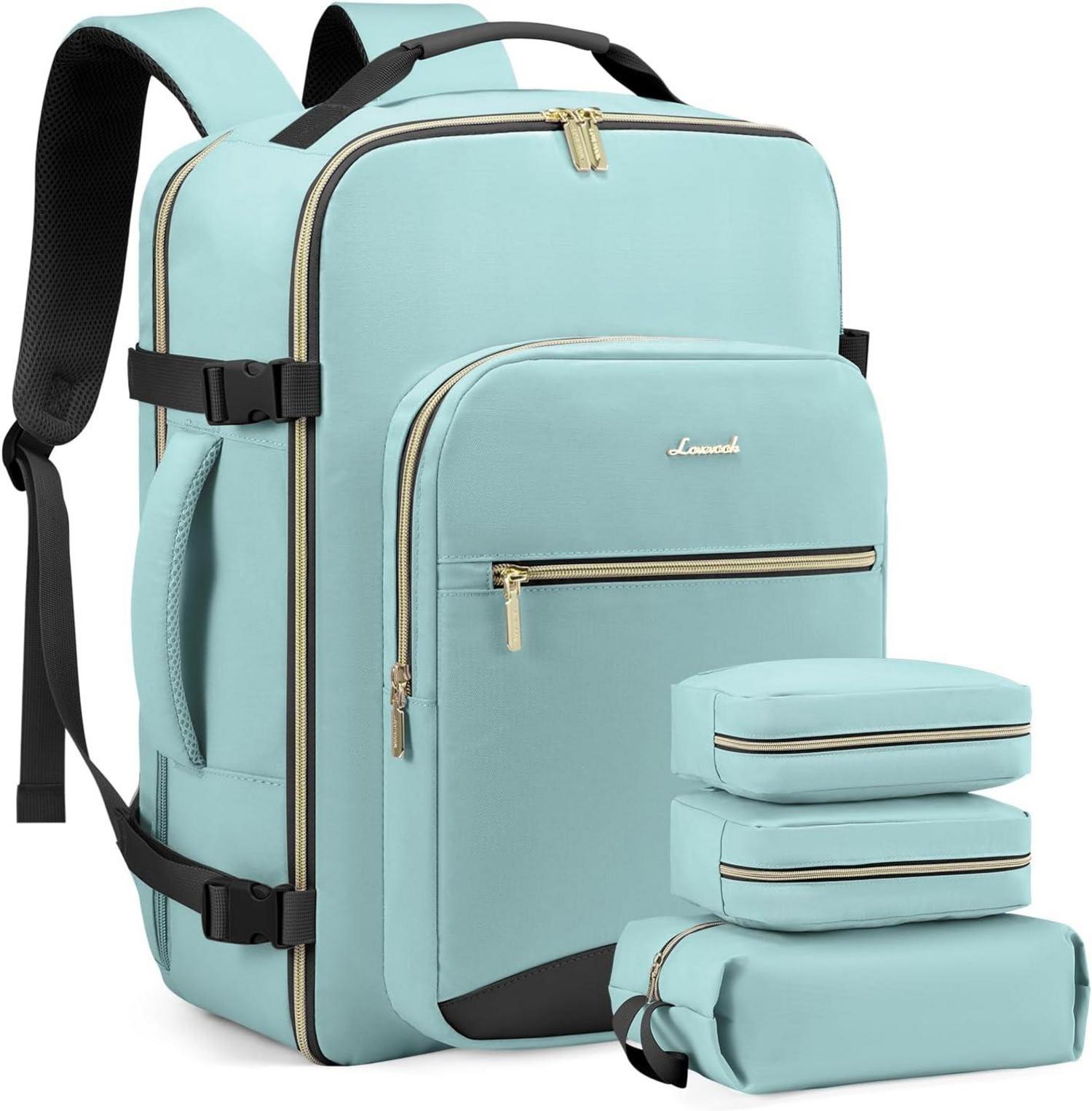 Handgepäck Rucksack Flugzeug 40L Groß Reiserucksack Damen wasserdicht