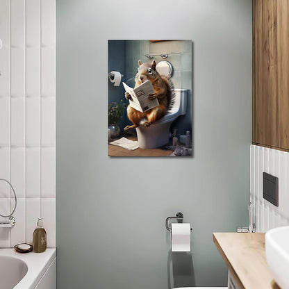 Eichhörnchen Wandbild Leinwandbild 40x60cm - Bauernhaus Deko