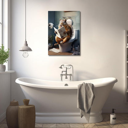 Eichhörnchen Wandbild Leinwandbild 40x60cm - Bauernhaus Deko