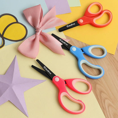 3er Set Linkshänder Kinderscheren Sicherheitsschere Edelstahl 13,5 cm 3 Stück