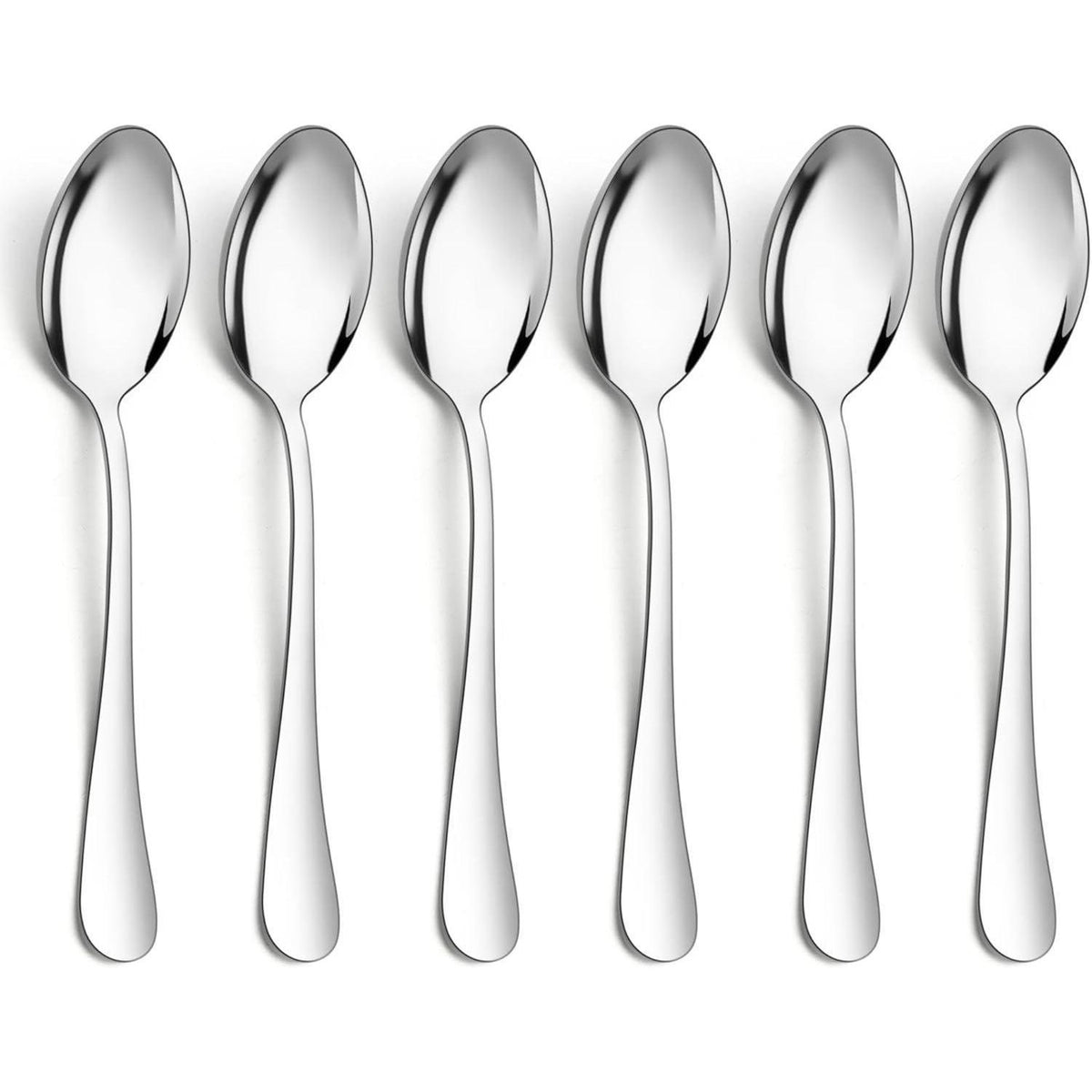 Esslöffel 6er Set Edelstahl, 20,5cm Suppenlöffel Tafellöffel, Hochglanzpoliert