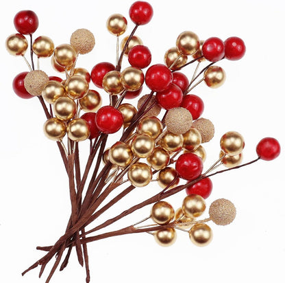 Künstliche Beeren Picks Weihnachtsbaum Dekoration 20 Stück