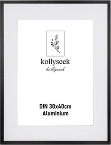Bilderrahmen Aluminium Schwarz 30x40 cm Acrylglas Fotorahmen