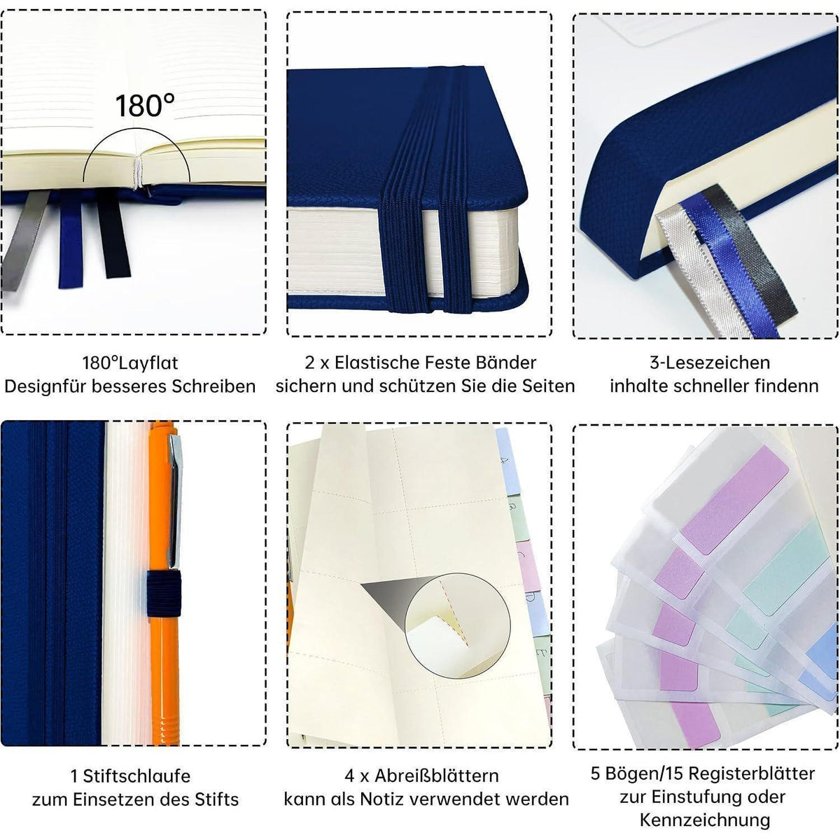 Liniert Notizbuch B5 – 360 Seiten, Braun