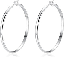 925 Silber Creolen Damen große Hypoallergen Elegante Ohrringe
