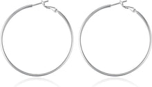 925 Sterling Silber Creolen Ohrringe für Damen, Große Dünne