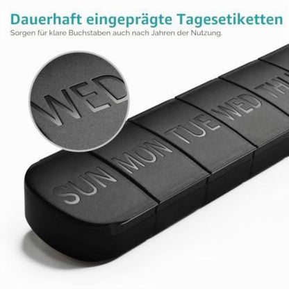 Tablettenbox 7 Tage XL – Medikamentenbox für Morgens & Abends