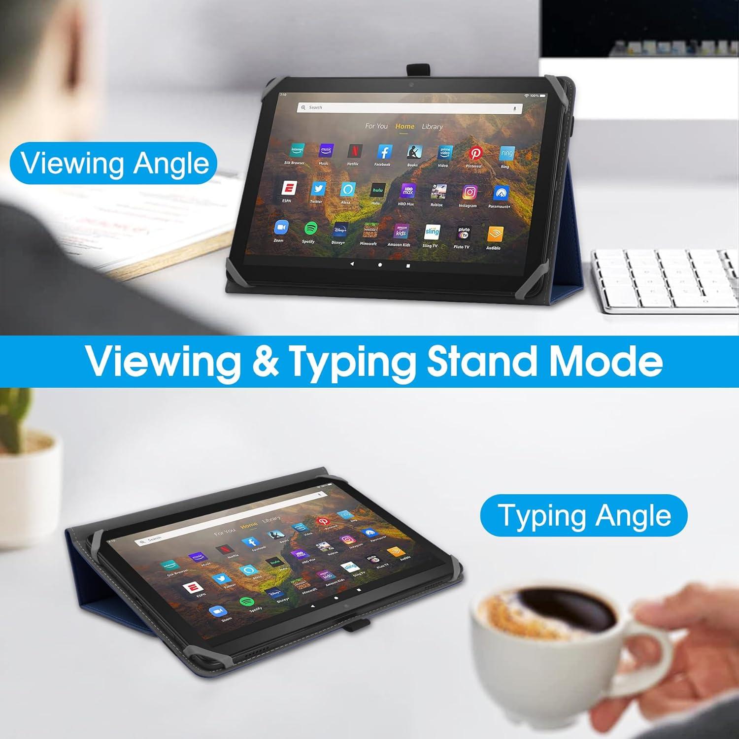 HoYiXi Universal Tabletthülle 9-10,1 Zoll Fire HD 10 2021/2023 & Fire HD 10 Plus 2021/2023 - Blau