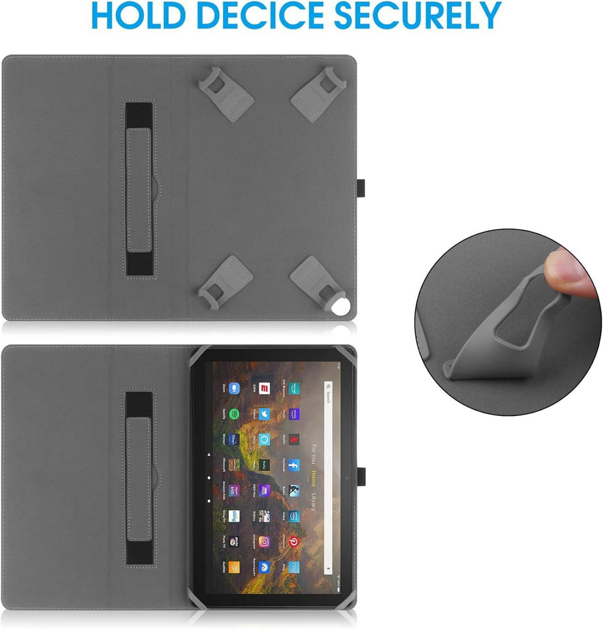 Tablet Schutzhülle mit Ständer und Handschlaufe - Blume