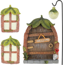 Feentür Gartendeko Miniatur Elfen-Tür Outdoor Baumdeko