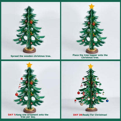 DIY Adventskalender Kinder mit Mini Weihnachtsbaum & 30 Anhängern
