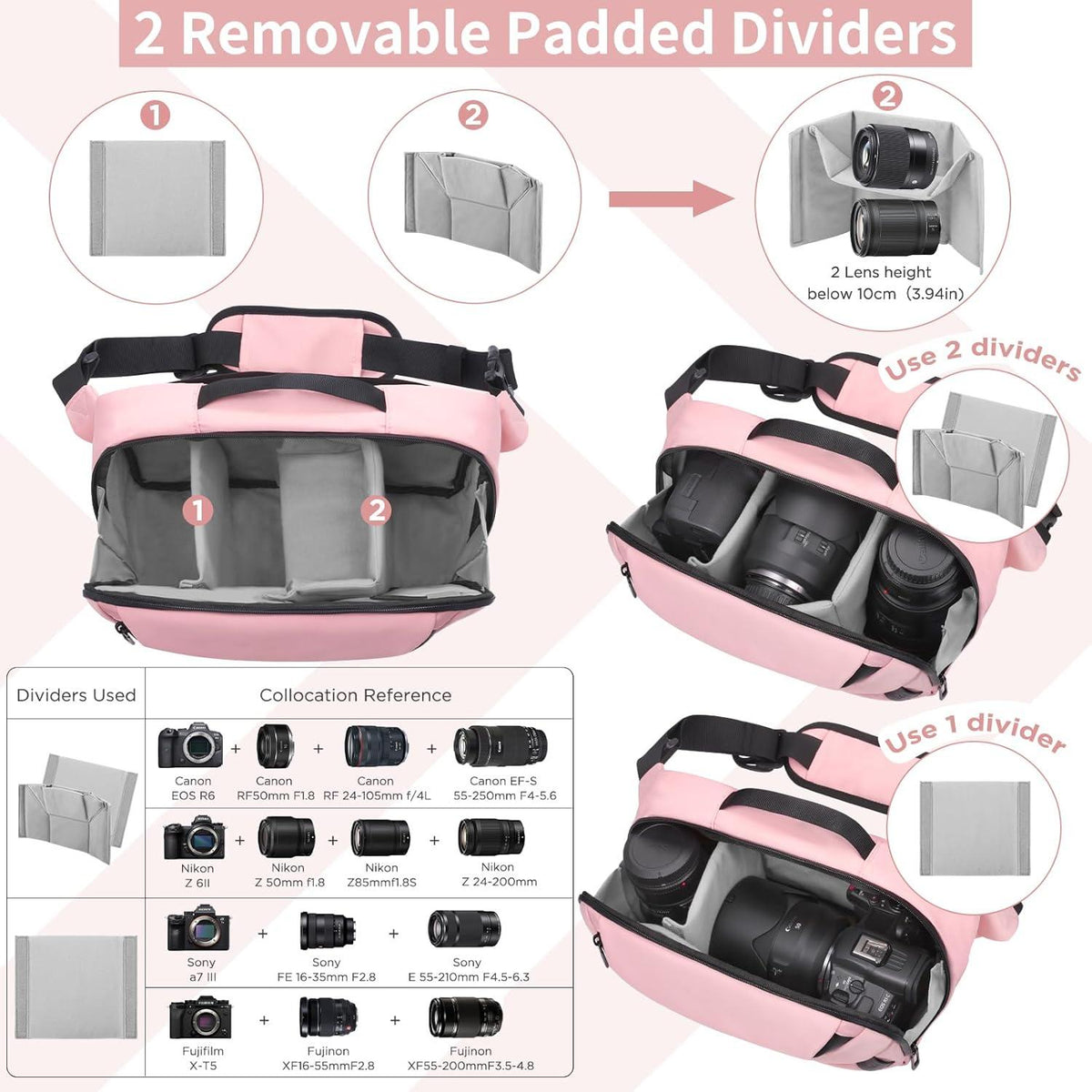 Kameratasche wasserdicht Stativhalterung DSLR SLR spiegellos Crossbody