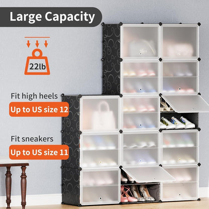 JOISCOPE Schuhschrank Weiß DIY Kunststoff Staubdicht Tragbar