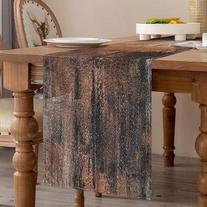 Herbst Tischläufer Leinen Braun – Modern & Vielseitig 33x183cm