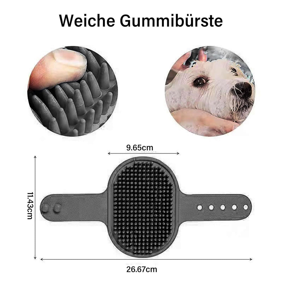 Hundepfoten Reiniger für Große Hunde inkl. 3 Handtücher L Grau