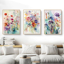 3er Set Blumen Poster Aesthetic Wanddeko 50x70 cm