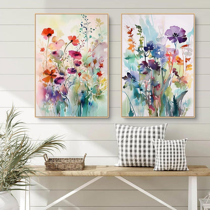 3er Set Blumen Poster Aesthetic Wanddeko 50x70 cm